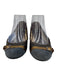 Tod's Shoe Size 35.5 Dark Brown & Blue Leather Upper Suede Toe Ballerina Flats Dark Brown & Blue / 35.5