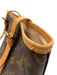 Louis Vuitton Brown Coated Canvas Monogram Leather Trim Bucket Shoulder Bag Brown / GM