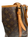 Louis Vuitton Brown Coated Canvas Monogram Leather Trim Bucket Shoulder Bag Brown / GM