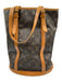 Louis Vuitton Brown Coated Canvas Monogram Leather Trim Bucket Shoulder Bag Brown / GM