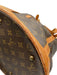 Louis Vuitton Brown Coated Canvas Monogram Leather Trim Bucket Shoulder Bag Brown / GM