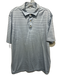Peter Millar Size XL Light Blue & White Cotton Blend Striped Polo Short Sleeve Light Blue & White / XL