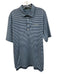 RLX Size Est M Navy & Light Blue Synthetic Striped Polo Men's Short Sleeve Navy & Light Blue / Est M