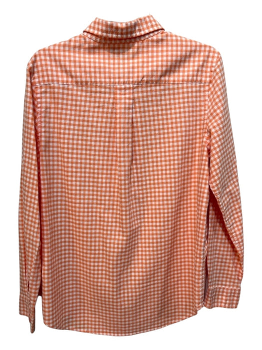 Ralph Lauren Size XL Orange & White Cotton Blend Gingham Men's Long Sleeve Shirt XL