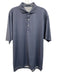 Turtleson Size L Gray & Blue Synthetic Micro Polo Athleisure Men's Short Sleeve Gray & Blue / L