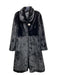 Enjoy Fur Size XS Black Modacrylic Rhinestone Buttons Floor Length Coat Black / XS