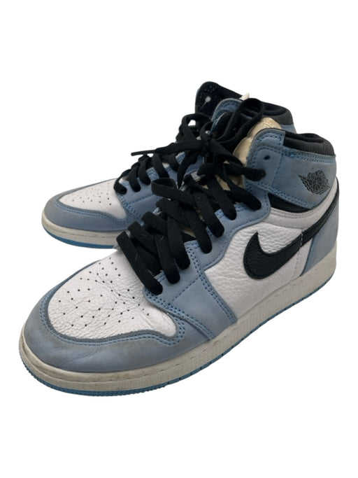 Nike Air Jordan Shoe Size 7Y Womens 9 Blue White Black High Top Sneakers Labels Resale Boutique