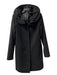 Tahari Size Small Black Polyester & Viscose Single Breasted Snap Closure Coat Black / Small