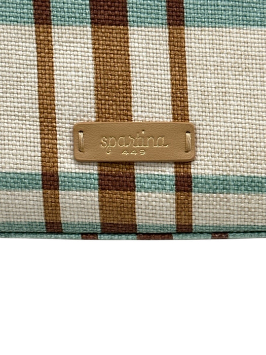 Spartina Beige & Aqua Canvas Plaid Crossbody Bag Beige & Aqua / Small