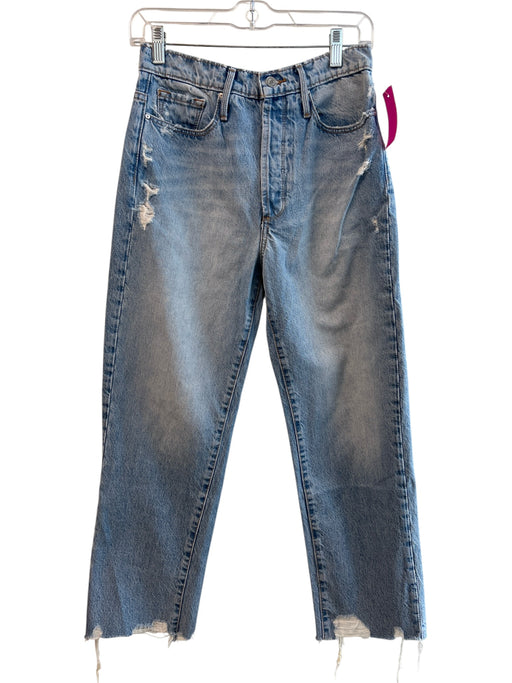 Black Orchid Size 25 Blue Missing Fabric Tag Denim Light Wash Straight Leg Jeans Blue / 25