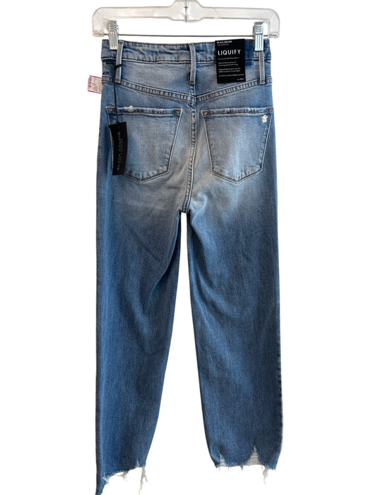 Black Orchid Size 25 Blue 100% Cotton Denim Light Wash Whiskering Jeans Blue / 25