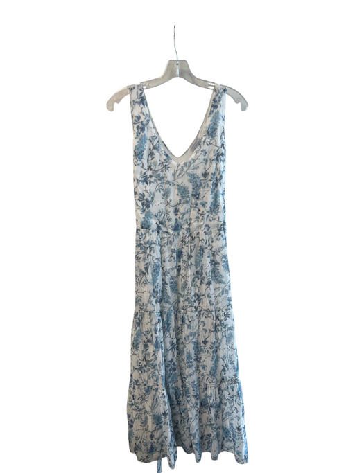 Lucy Paris Size S Blue & White No Fabric Tag Sleeveless Floral Print Dress Blue & White / S