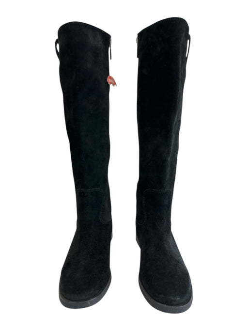 Blondo Shoe Size 7 Black Leather Upper Suede Side Zip Pull Tab Boots Black / 7