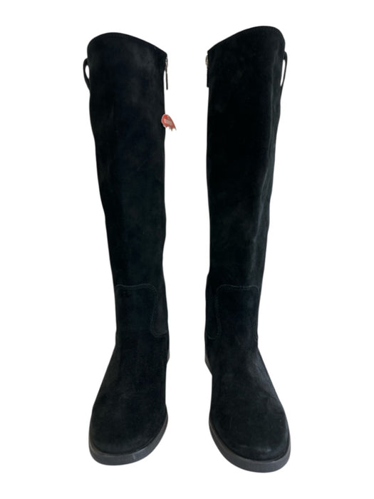 Blondo Shoe Size 7 Black Leather Upper Suede Side Zip Pull Tab Boots Black / 7
