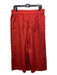 Vince Size L Red Cotton Drawstring Elastic Waist Cropped Wide Pants Red / L