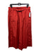 Vince Size L Red Cotton Drawstring Elastic Waist Cropped Wide Pants Red / L