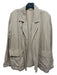 Eileen Fisher Size M Beige Tencel Blend Flap Pocket Long Sleeve Jacket Beige / M