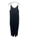 Eileen Fisher Size M Black & Cream Silk Drawstring Sleeveless Jumpsuit Black & Cream / M