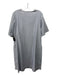 Theory Size XL White, Blue & Gray Cotton Stripe Half Button pocket Dress White, Blue & Gray / XL