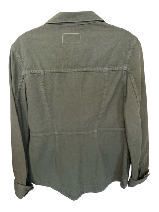 Rag & Bone Size S Olive Green Cotton Long Sleeve Button Down Jacket Olive Green / S