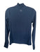 Beyond Yoga Size S Navy Mock Neck Long Sleeve Heathered Athletic Top Navy / S