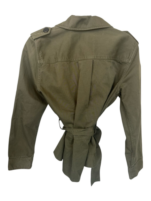 J. Crew Size S Olive Green Cotton Cargo Pockets Button Down Belt included Jacket Olive Green / S