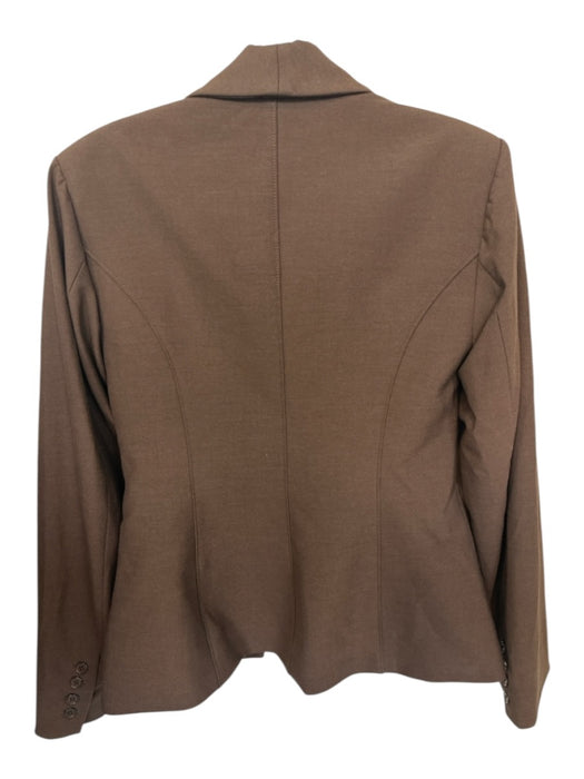 Camila Coelho Size M Brown Polyester Blend Shoulder Pads Blazer Jacket Brown / M