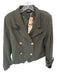 Vici Size M Olive Green Polyester Long Sleeve Buttons Cropped Jacket Olive Green / M