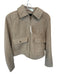 Zara Size M Oatmeal Polyester Collar Full ZIp Pockets Jacket Oatmeal / M