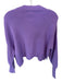 Free People Size XS Purple Cotton Mock Neck Knit Long Sleeve Cropped Sweater Purple / XS
