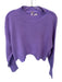 Free People Size XS Purple Cotton Mock Neck Knit Long Sleeve Cropped Sweater Purple / XS