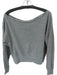 Carbon 38 Size M Gray Cotton Blend Off Shoulder Long Sleeve Athletic Sweatshirt Gray / M