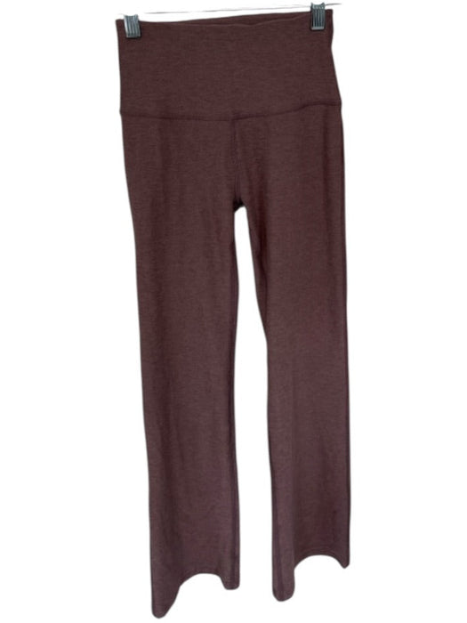 Beyond Yoga Size S Brown Waist Band Heathered Flare Athletic Leggings Brown / S