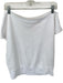 Carbon 38 Size M White Cotton Blend Off Shoulder Short Athletic Sweatshirt White / M