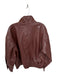 ONLY Size M Brown Vegan Leather Full Zip Long Sleeve Bomber Jacket Brown / M