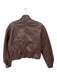Meshki Size S Brown Vegan Leather Long Sleeve Full ZIp Bomber Moto Jacket Brown / S