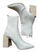 Steve Madden Shoe Size 7 Cream Leather Block Heel Sock Ankle Booties Cream / 7