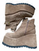 Free People Shoe Size Est 7 Brown Suede Platform Buckles Side Zip Ankle Booties Brown / Est 7