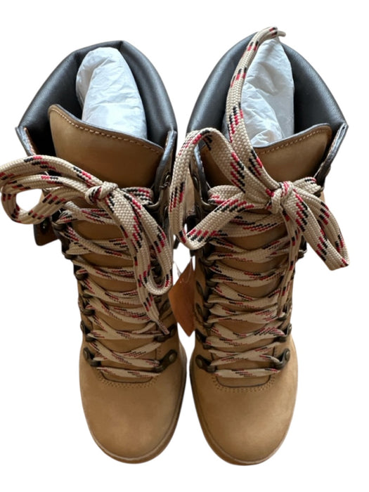 See By Chloe Shoe Size 36 Light Brown Leather Block Heel Lace Up Boots Light Brown / 36