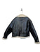 Zara Size S Black & Cream Vegan Leather Faux Shearling Full ZIp Moto Short Coat Black & Cream / S