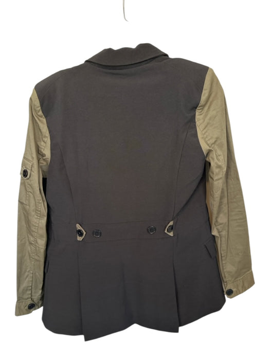 Vici Size S Green & Black Polyester Lining Detail One Button Color Block Jacket Green & Black / S
