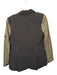 Vici Size S Green & Black Polyester Lining Detail One Button Color Block Jacket Green & Black / S