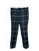 J. Crew Size 4 Green & Red Virgin Wool Plaid Straight Leg Trouser Pants Green & Red / 4