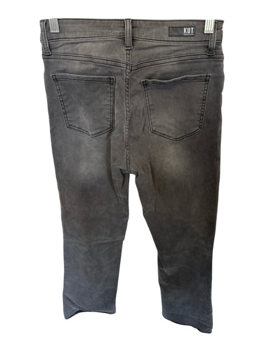 Kut From The Kloth Size 2 Gray Cotton Blend High Waist Ankle Flare Raw Hem Jeans Gray / 2