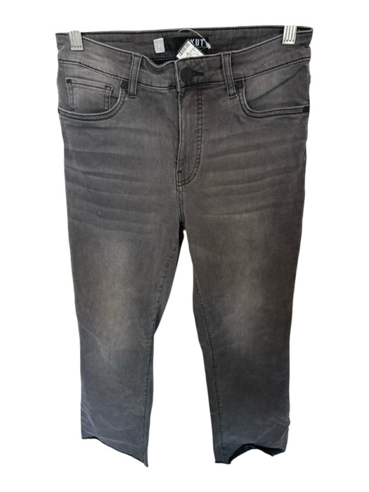Kut From The Kloth Size 2 Gray Cotton Blend High Waist Ankle Flare Raw Hem Jeans Gray / 2