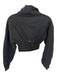 Alo Size Est XS/S Black Cotton Blend Long Sleeve Half Zip Cropped Jacket Black / Est XS/S