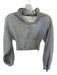 Alo Size Est XS/S Light Gray Cotton Blend Long Sleeve Half Zip Cropped Jacket Light Gray / Est XS/S