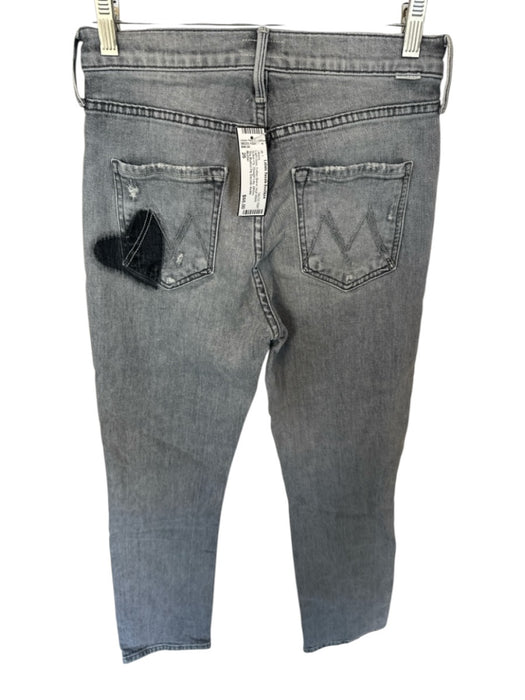 Mother Size 26 Light Gray Cotton Blend High Waist Button Fly Straight Leg Jeans Light Gray / 26