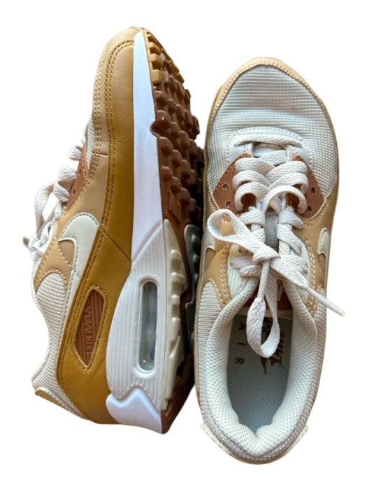 Nike Air Shoe Size 6.5 Tan & Brown Canvas & Leather Lace Up Athletic Sneakers Tan & Brown / 6.5