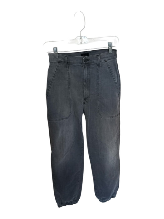 Mother Size 26 Charcoal Cotton Blend High Waist Jogger Jeans Charcoal / 26